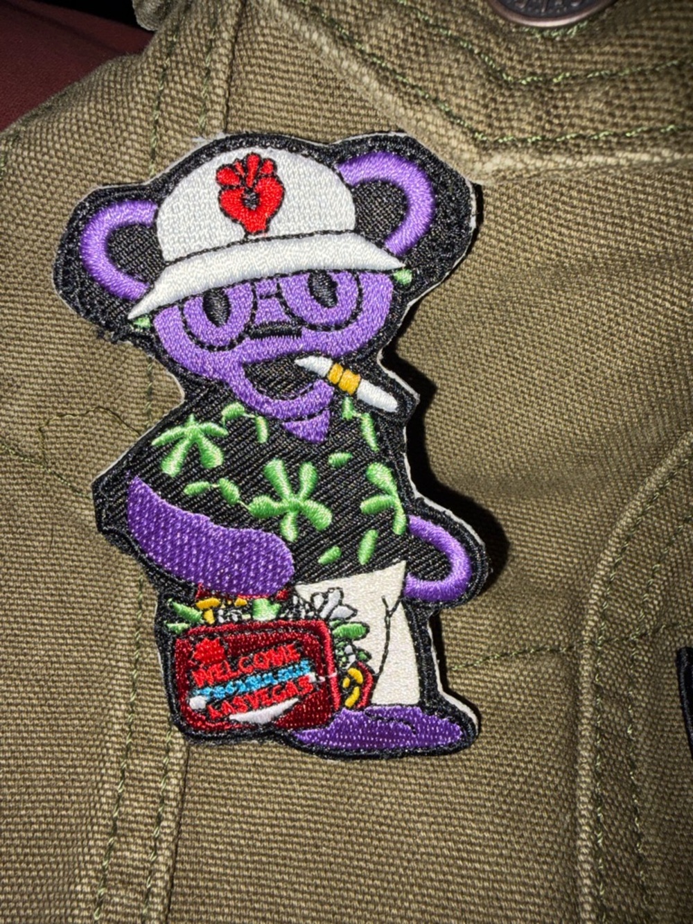 Las Vegas Greatful Dead Purple Bear Patch
